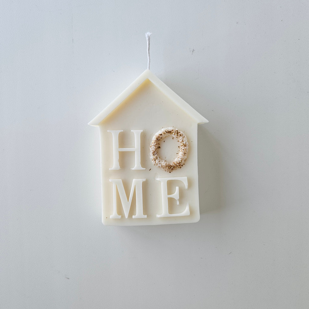 Mājas siltuma svece – HOME dizains, roku darbs no dabīga sojas un rapšu vaska