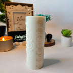 Mēness un zvaigžņu svece – Roku darbs no dabīga sojas un rapšu vaska