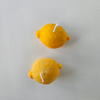 Citrona formas svece – Roku darbs no dabīga sojas un rapšu vaska