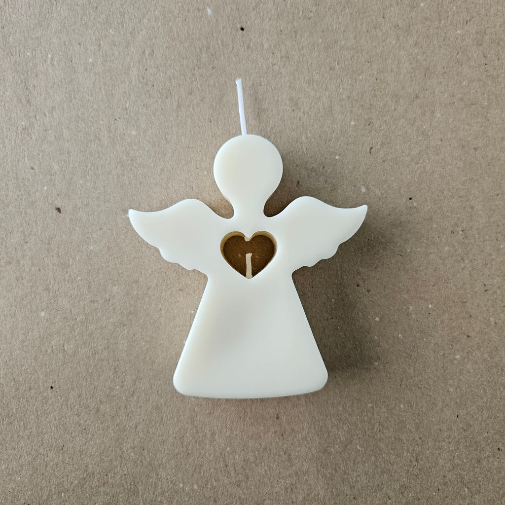 Eņģeļa svece – Roku darbs no dabīga sojas un rapšu vaska