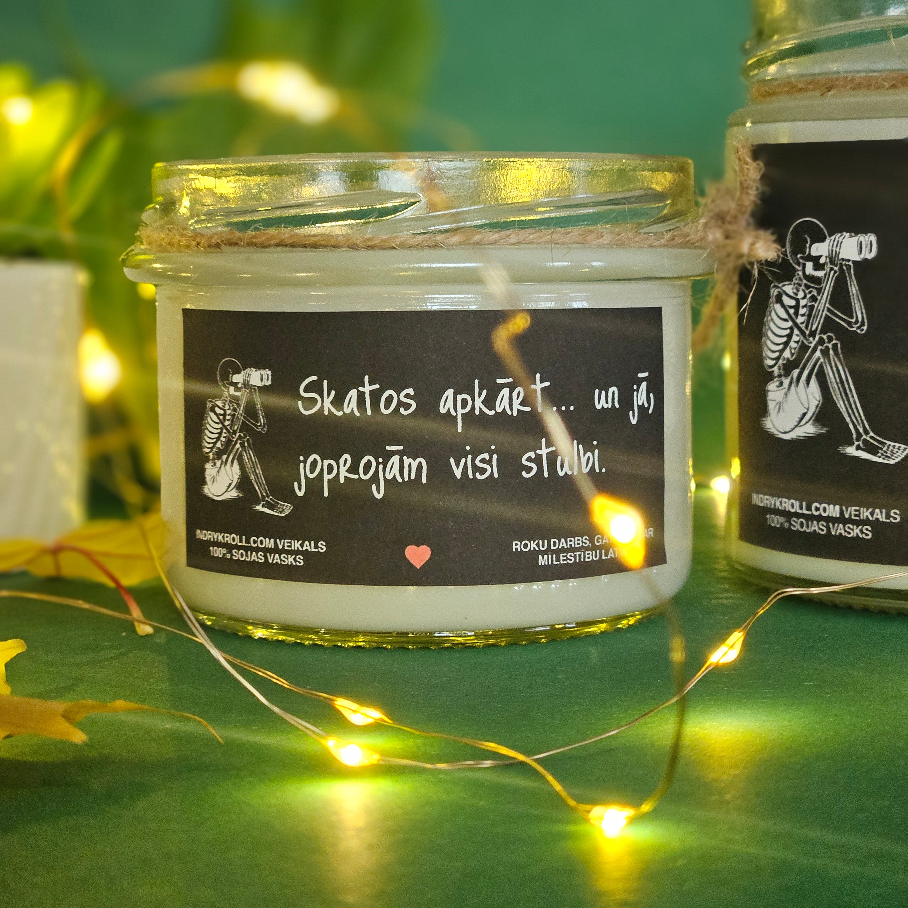 Konteiner svece - Sojas vaska 100% Dabīga, EKO produkts