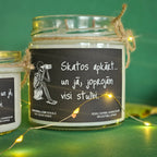 Konteiner svece - Sojas vaska 100% Dabīga, EKO produkts