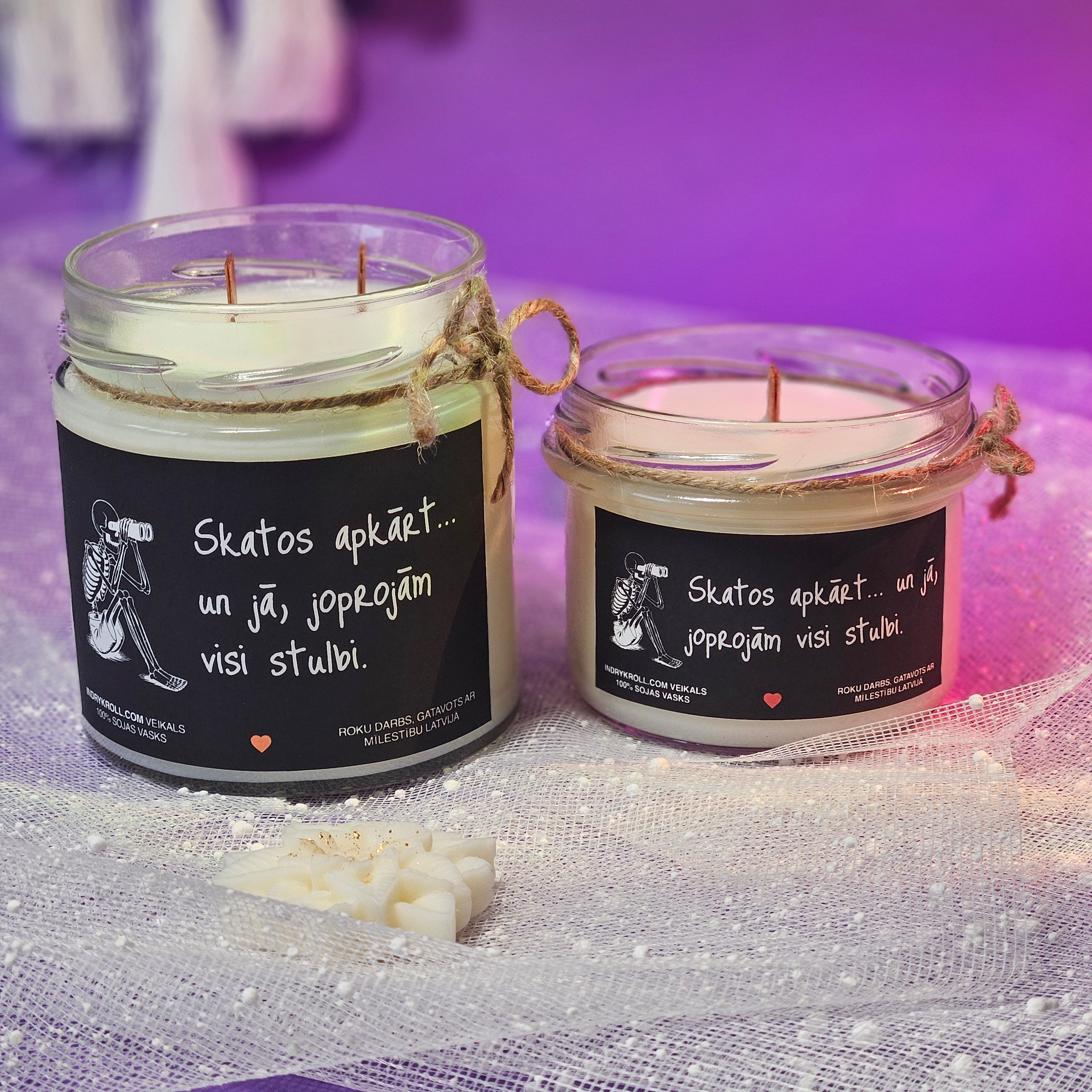 Konteiner svece - Sojas vaska 100% Dabīga, EKO produkts