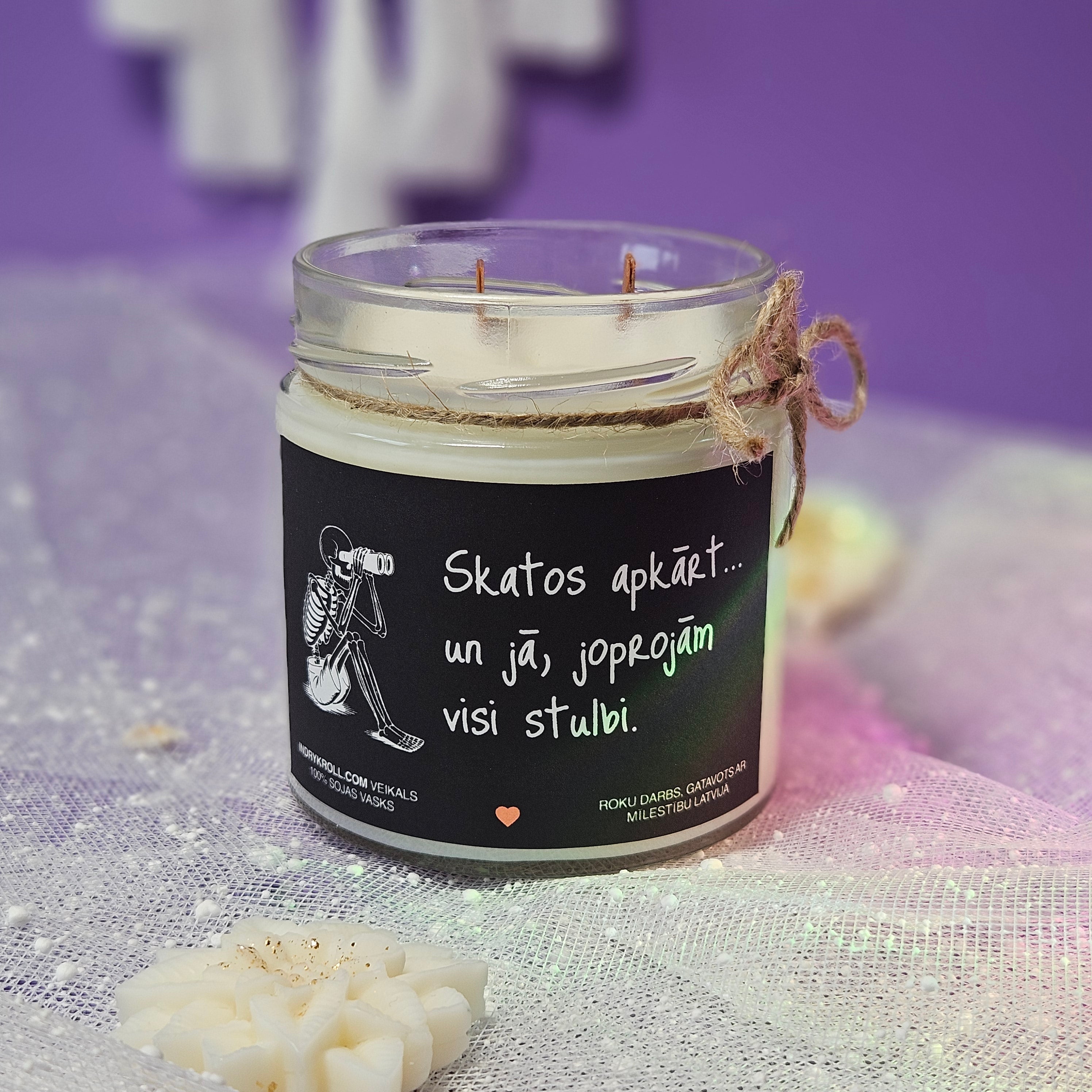 Konteiner svece - Sojas vaska 100% Dabīga, EKO produkts