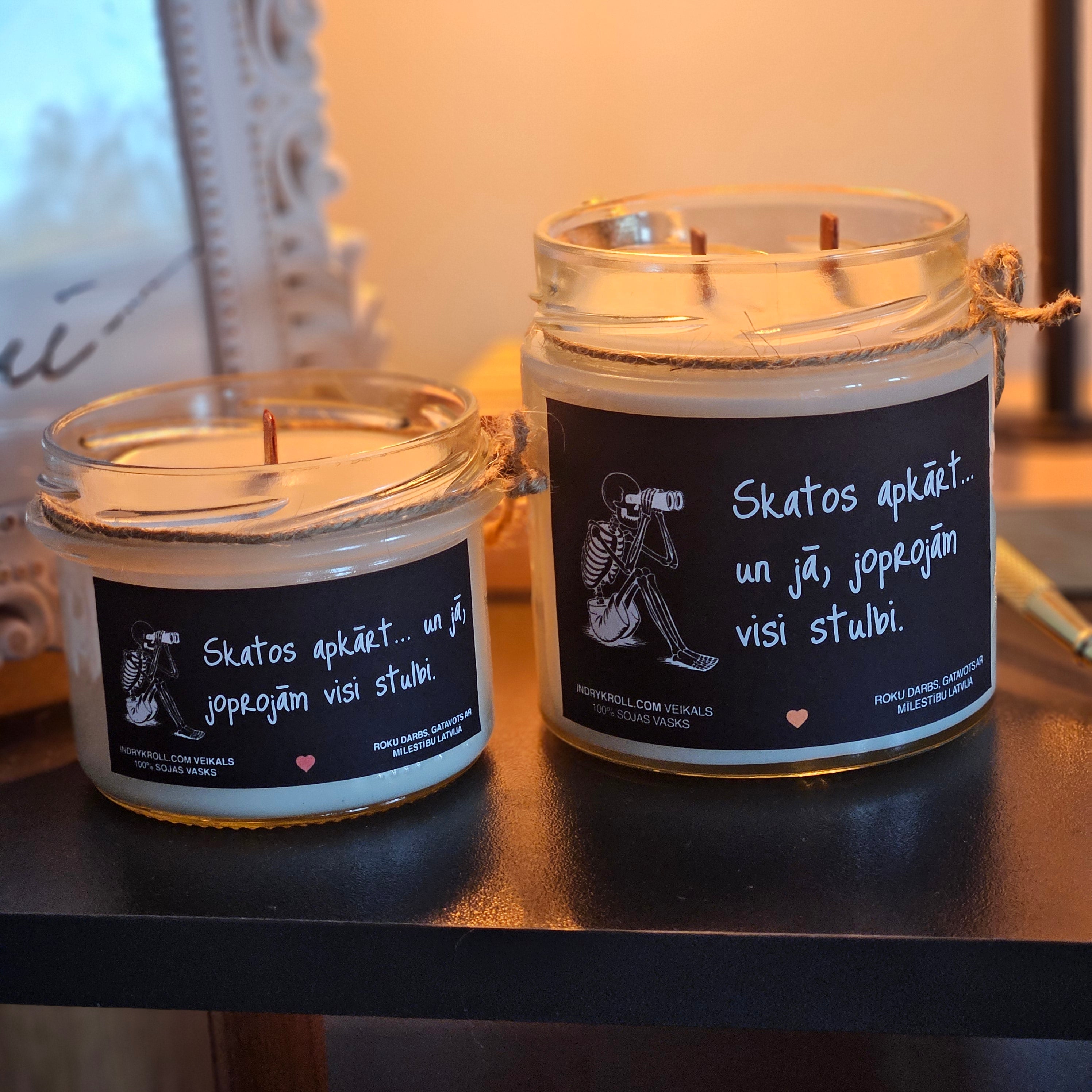 Konteiner svece - Sojas vaska 100% Dabīga, EKO produkts