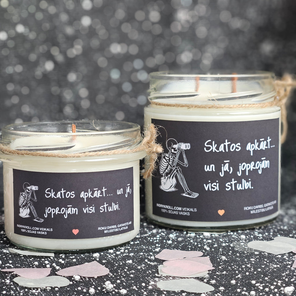 Konteiner svece - Sojas vaska 100% Dabīga, EKO produkts