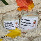 Prikols ar vardi, Helovīni, Sojas vaska svece - Eko produkts