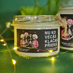 Nu ko, vecās, klačas priekā | Sojas svece ar koka dakti