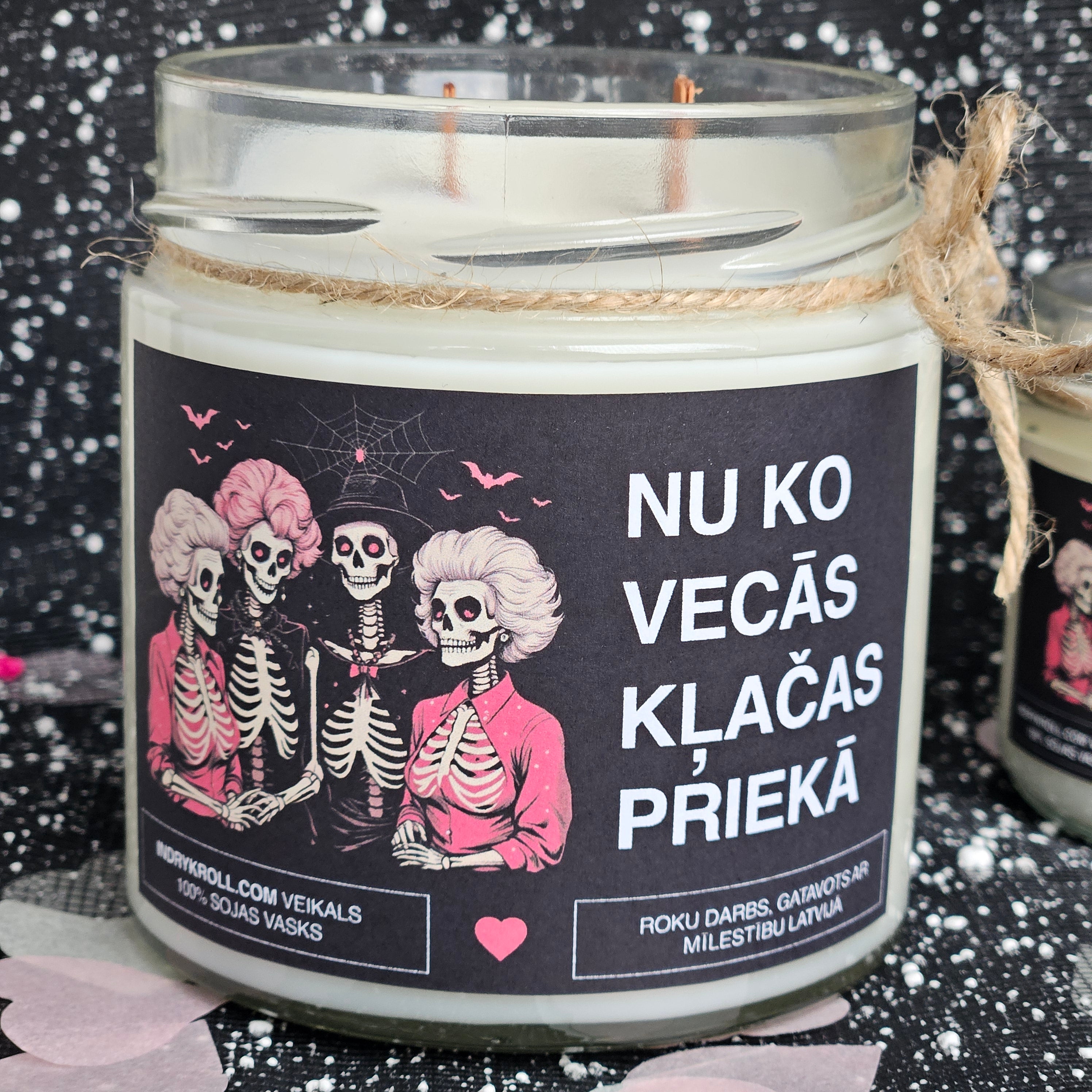 Nu ko, vecās, klačas priekā | Sojas svece ar koka dakti