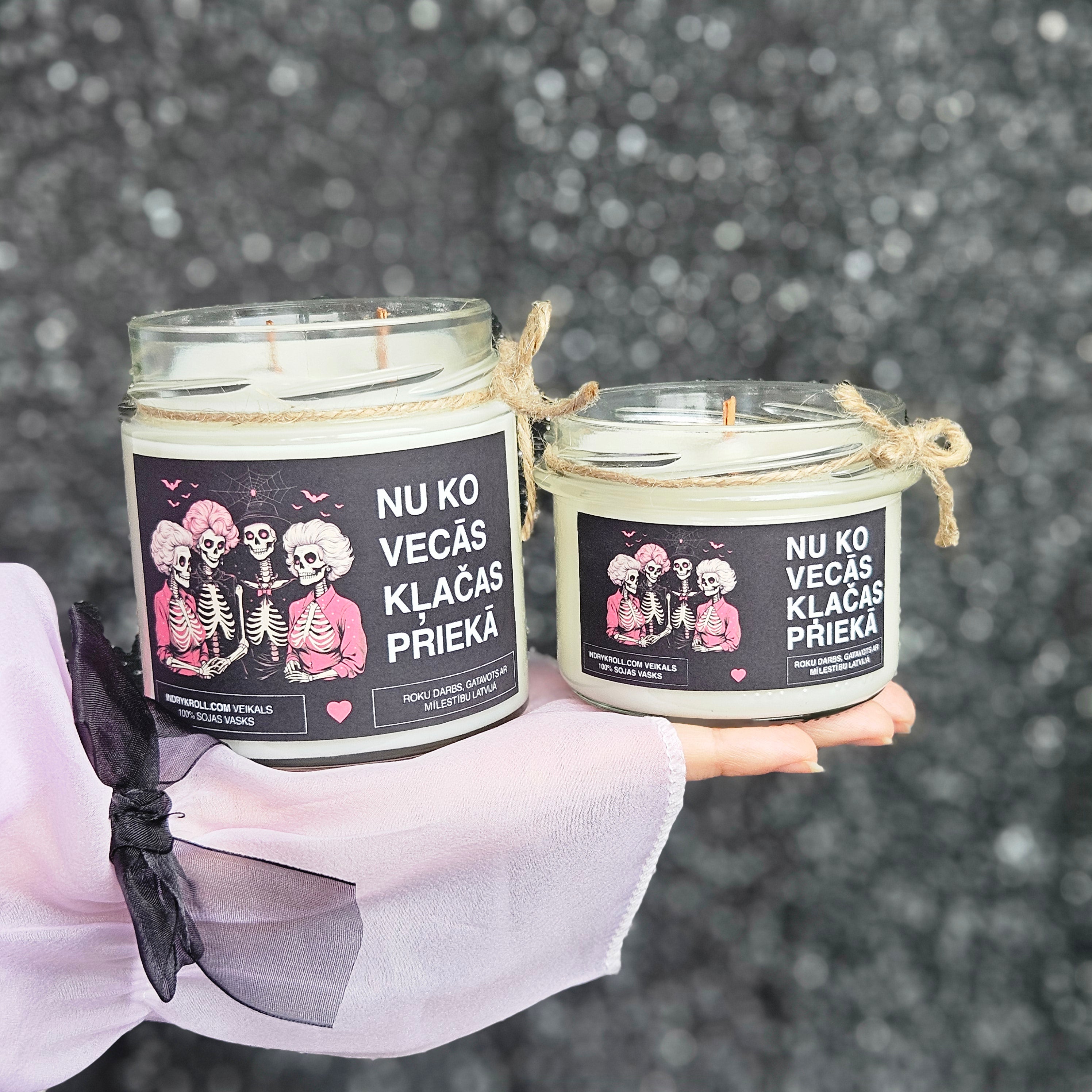 Nu ko, vecās, klačas priekā | Sojas svece ar koka dakti
