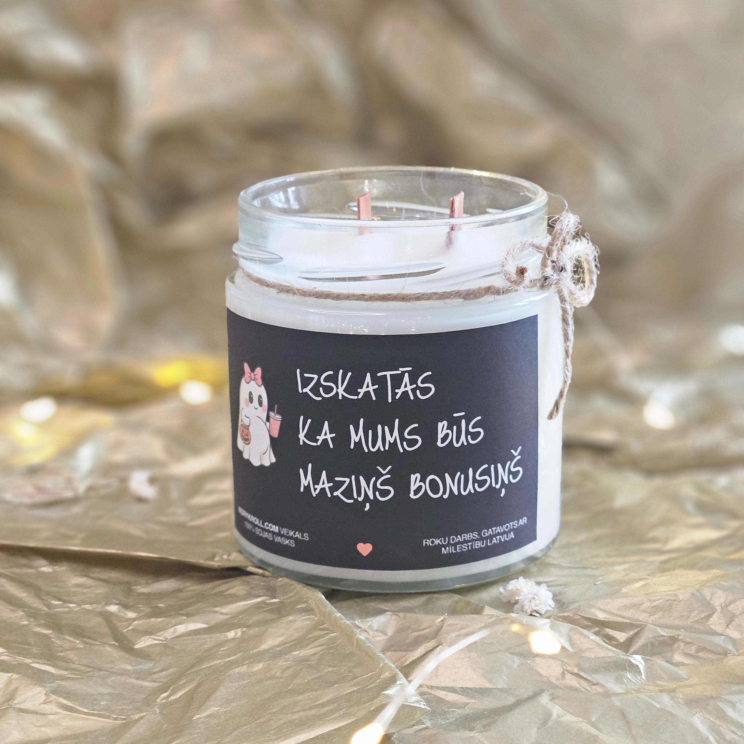 Ģimenes pieaugums | Sojas svece ar koka dakti - Eko produkts