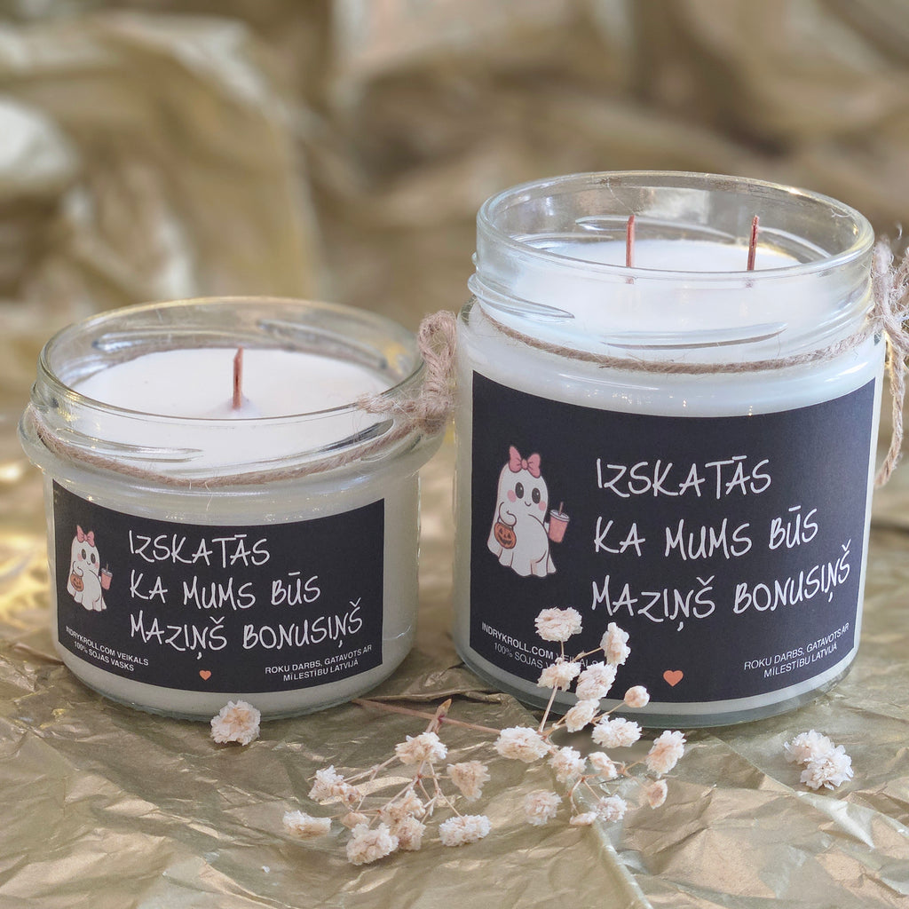 Ģimenes pieaugums | Sojas svece ar koka dakti - Eko produkts