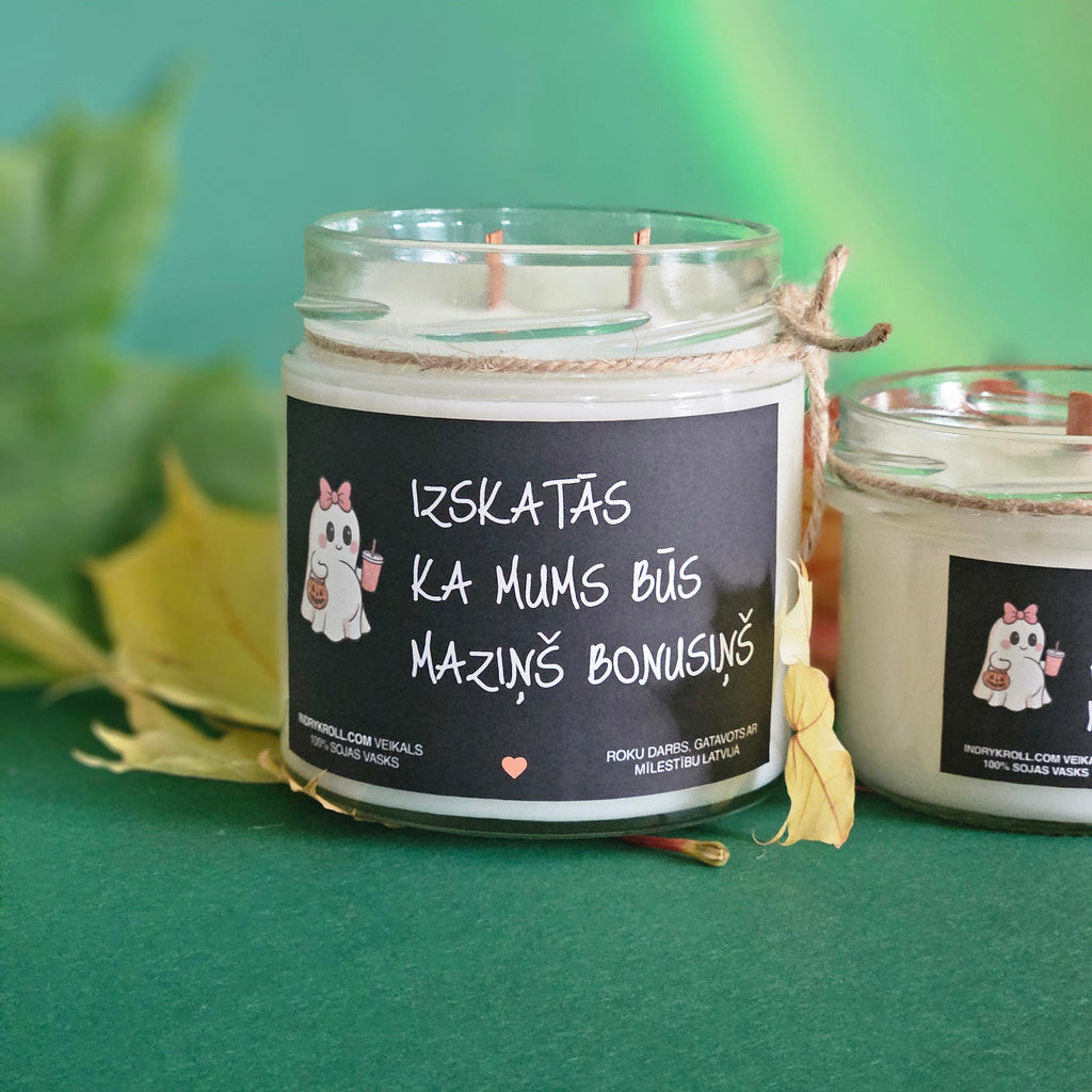 Ģimenes pieaugums | Sojas svece ar koka dakti - Eko produkts