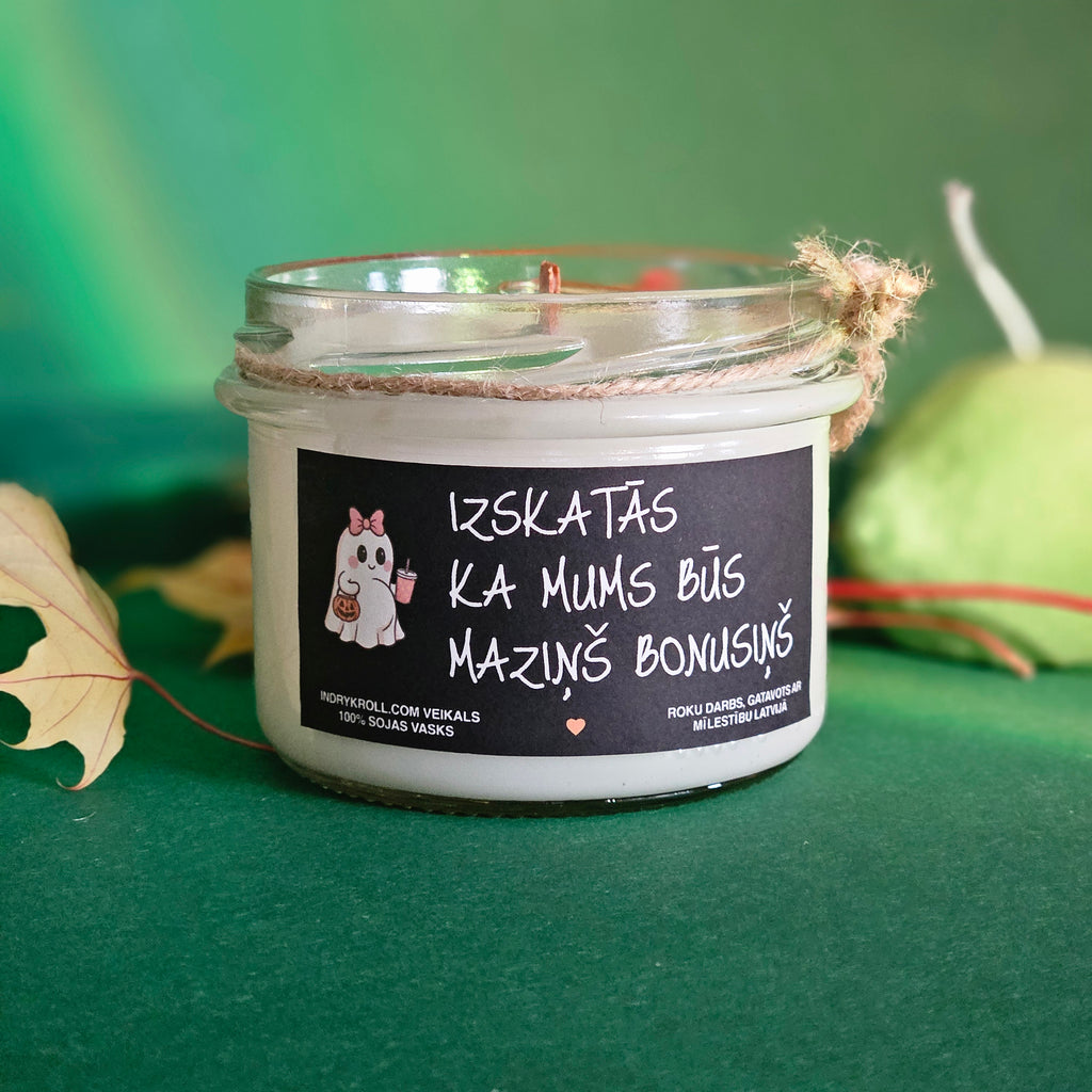 Ģimenes pieaugums | Sojas svece ar koka dakti - Eko produkts