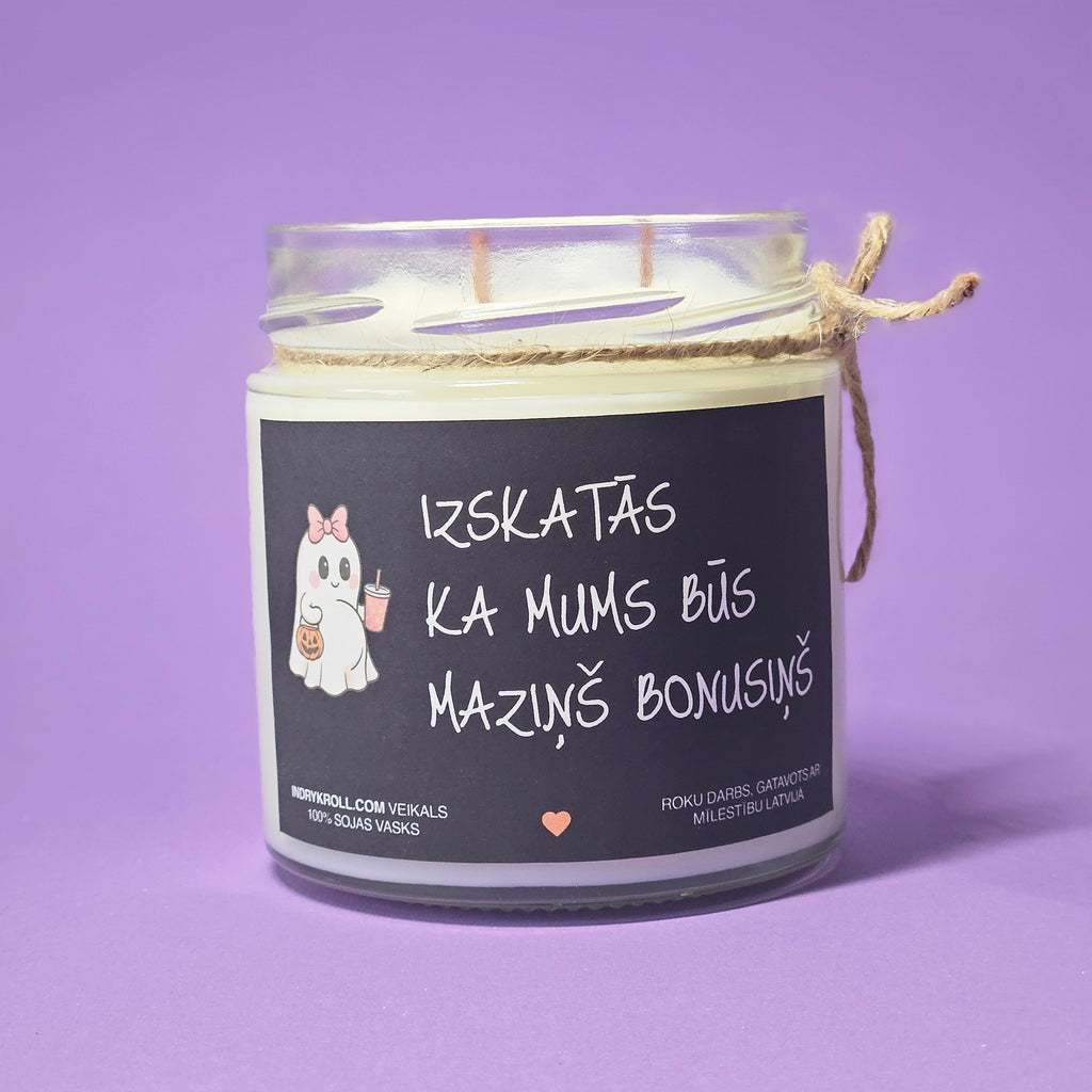 Ģimenes pieaugums | Sojas svece ar koka dakti - Eko produkts