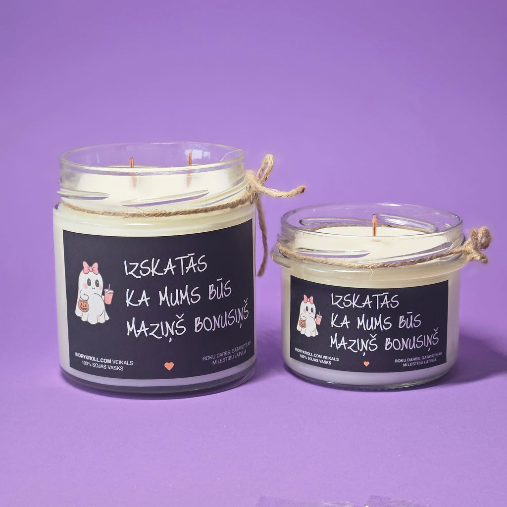 Ģimenes pieaugums | Sojas svece ar koka dakti - Eko produkts