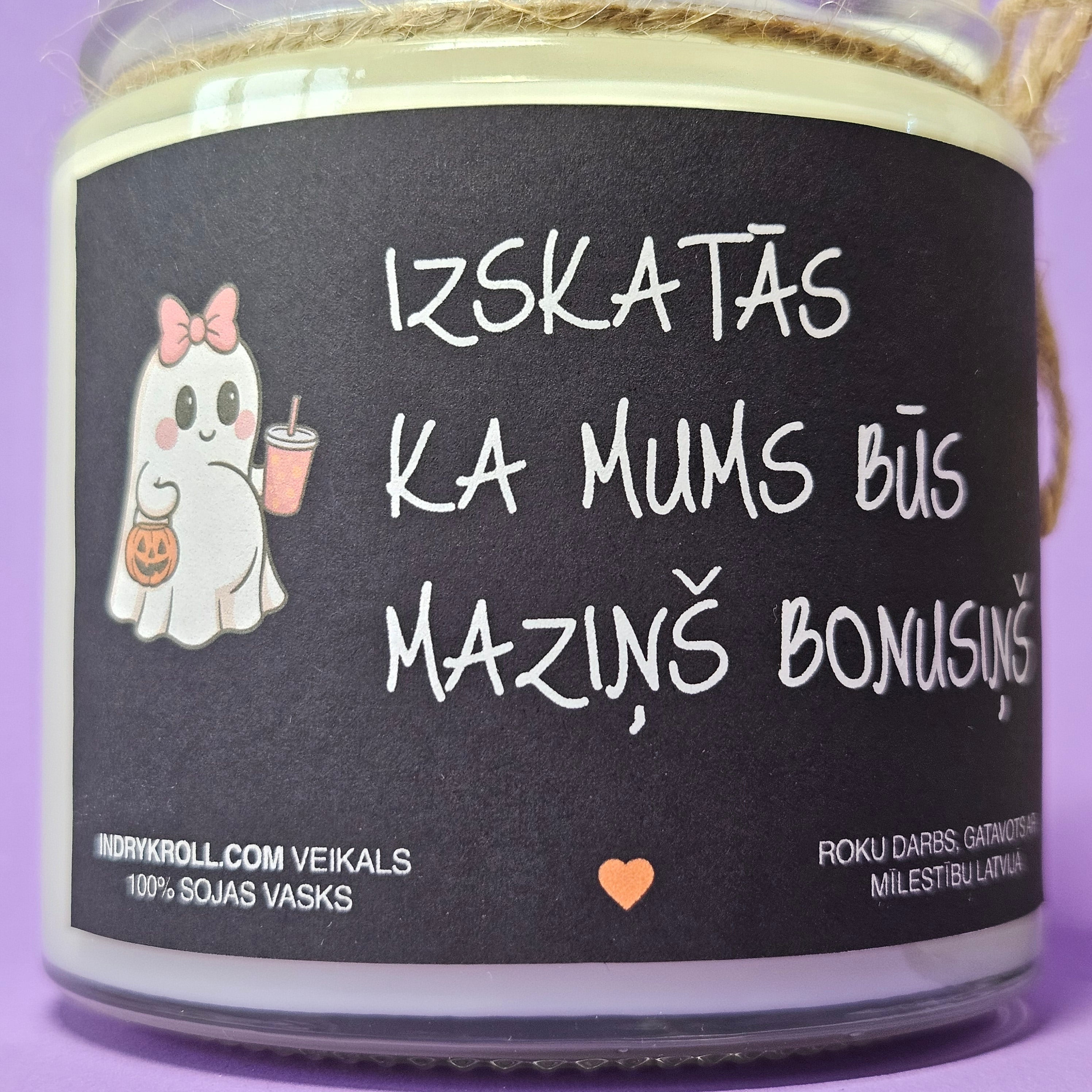 Ģimenes pieaugums | Sojas svece ar koka dakti - Eko produkts