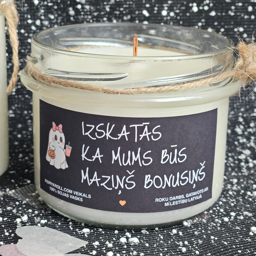 Ģimenes pieaugums | Sojas svece ar koka dakti - Eko produkts