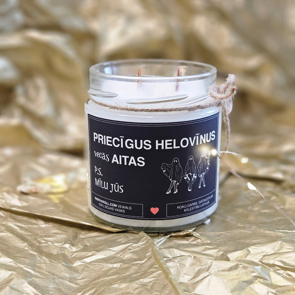 Priecīgus Helovīnus, vecās aitas | Sojas svece 100% Dabīga