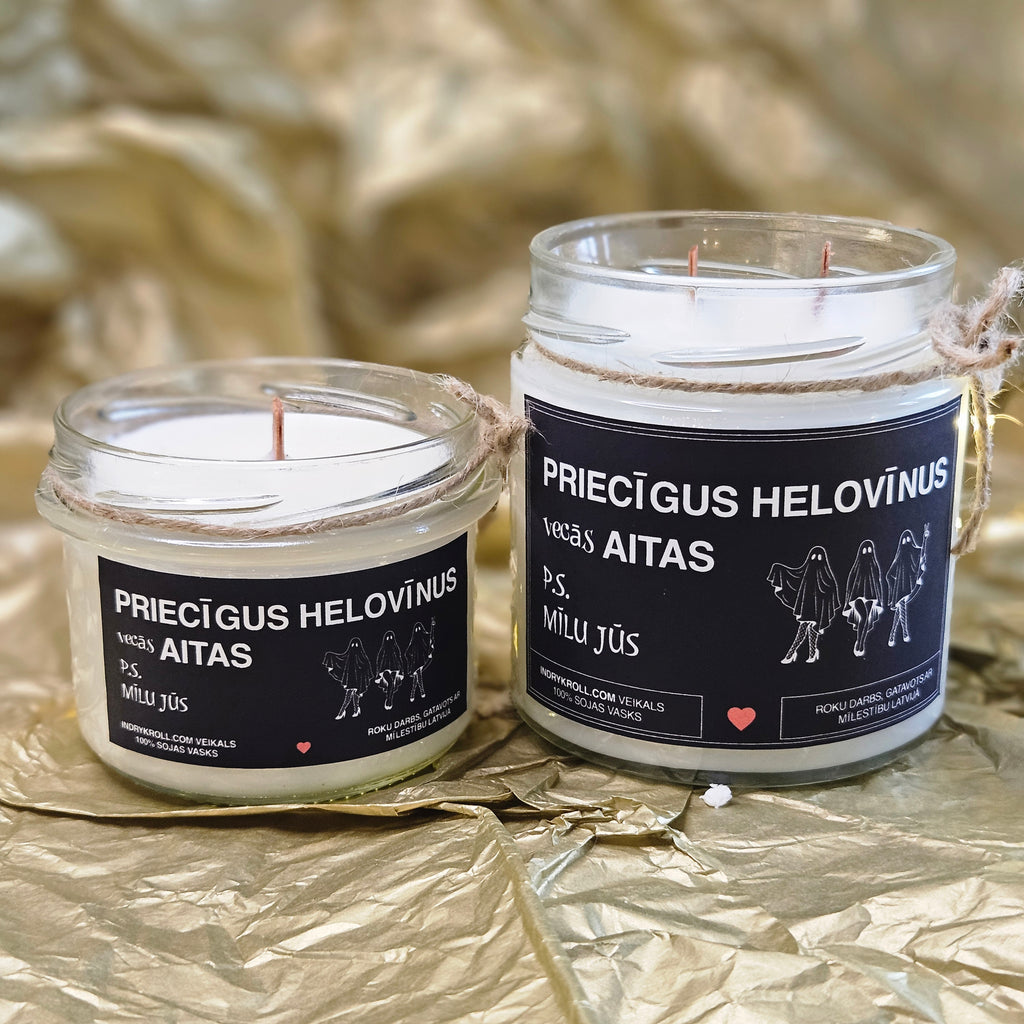 Priecīgus Helovīnus, vecās aitas | Sojas svece 100% Dabīga
