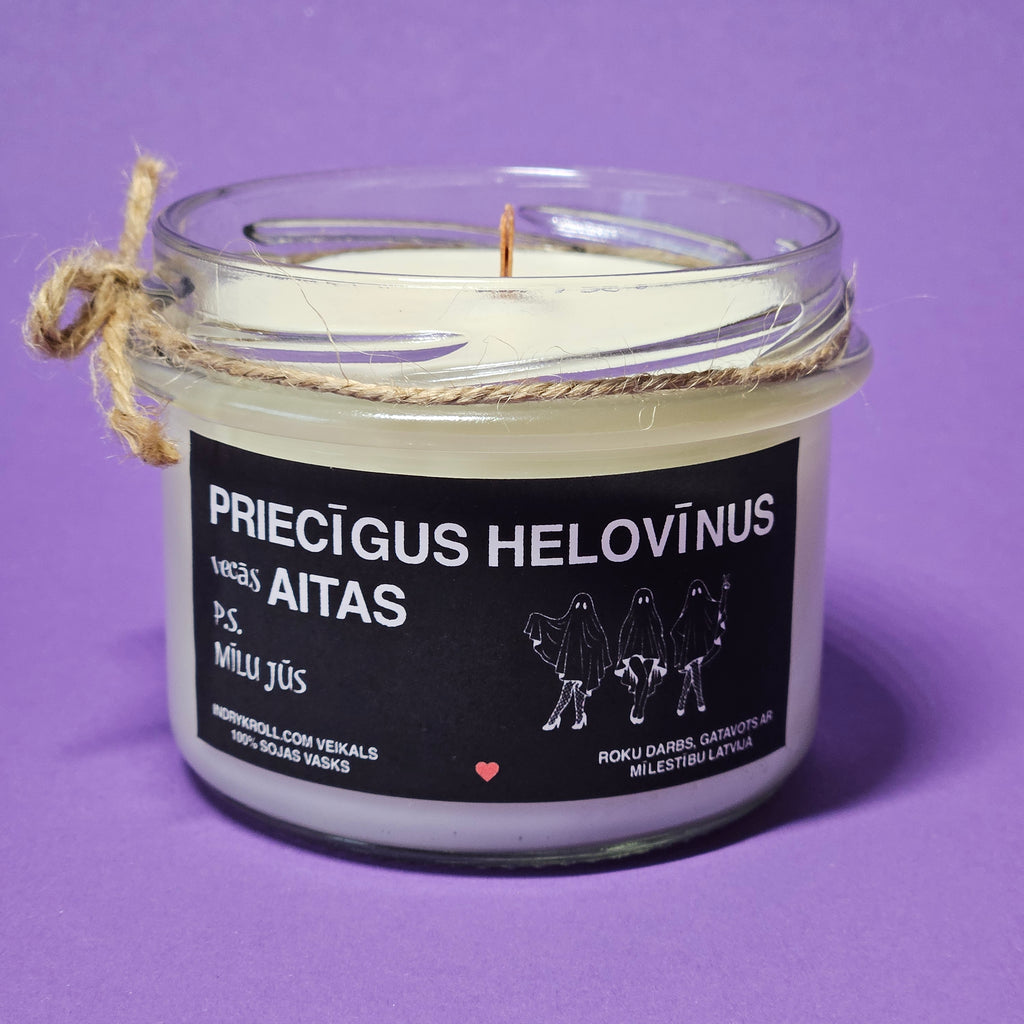 Priecīgus Helovīnus, vecās aitas | Sojas svece 100% Dabīga