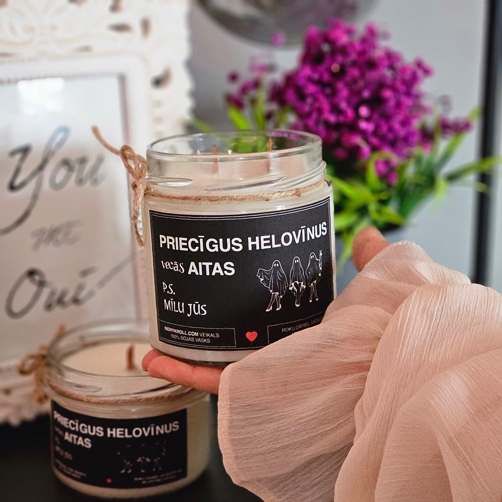 Priecīgus Helovīnus, vecās aitas | Sojas svece 100% Dabīga