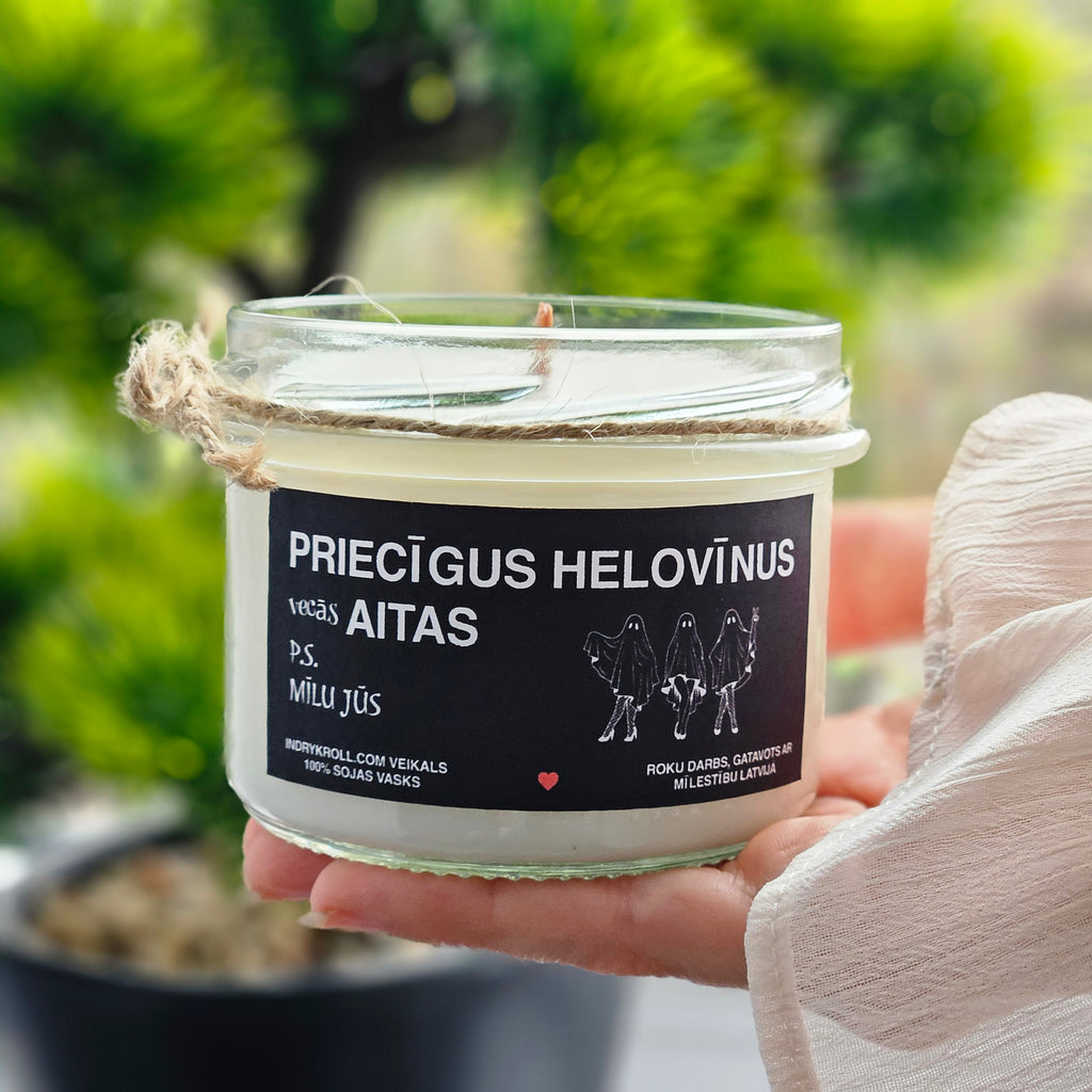 Priecīgus Helovīnus, vecās aitas | Sojas svece 100% Dabīga