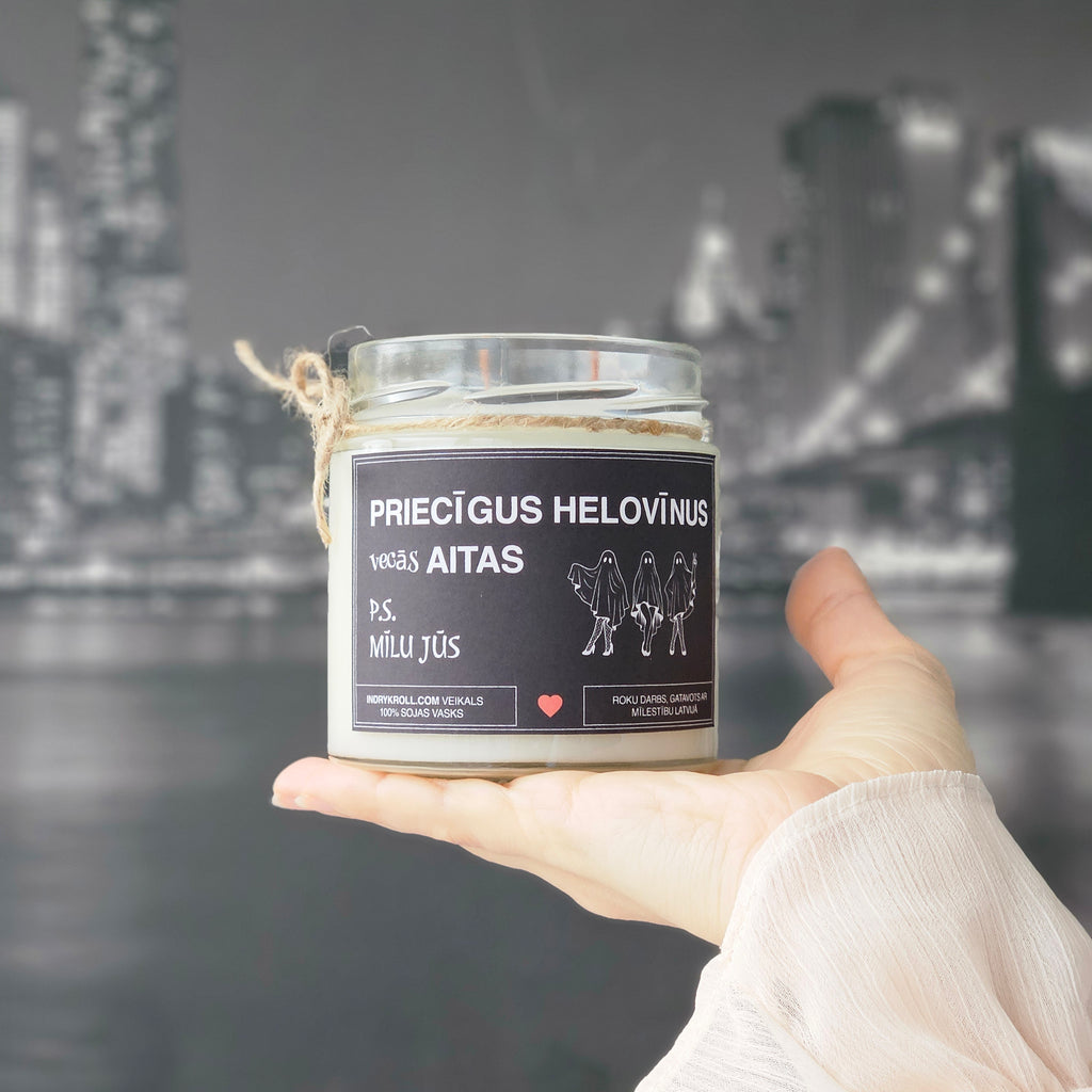 Priecīgus Helovīnus, vecās aitas | Sojas svece 100% Dabīga