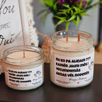 Nu ko pa aliņam??? | 100% Sojas svece ar koka dakti | Laba dāvana