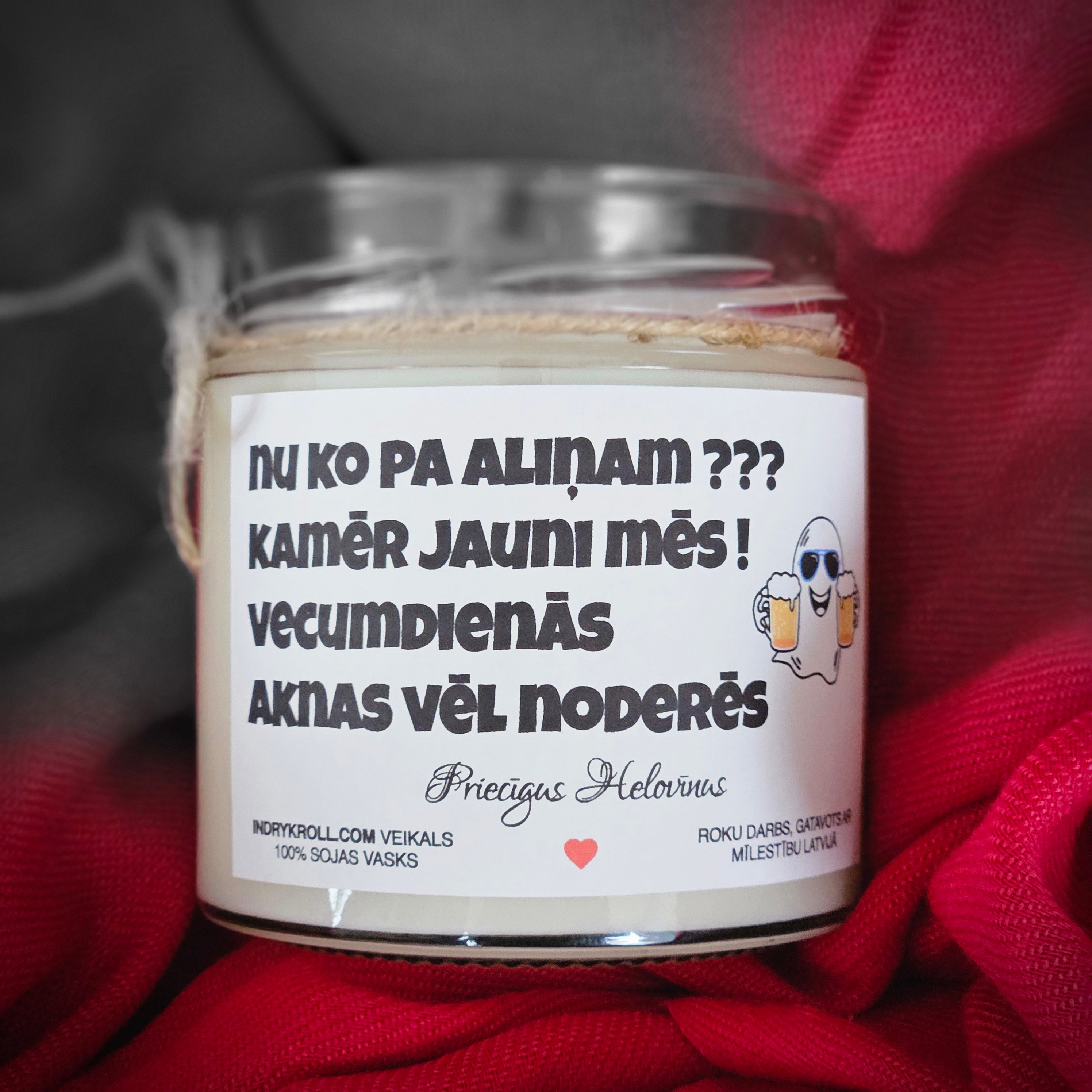 Nu ko pa aliņam??? | 100% Sojas svece ar koka dakti | Laba dāvana