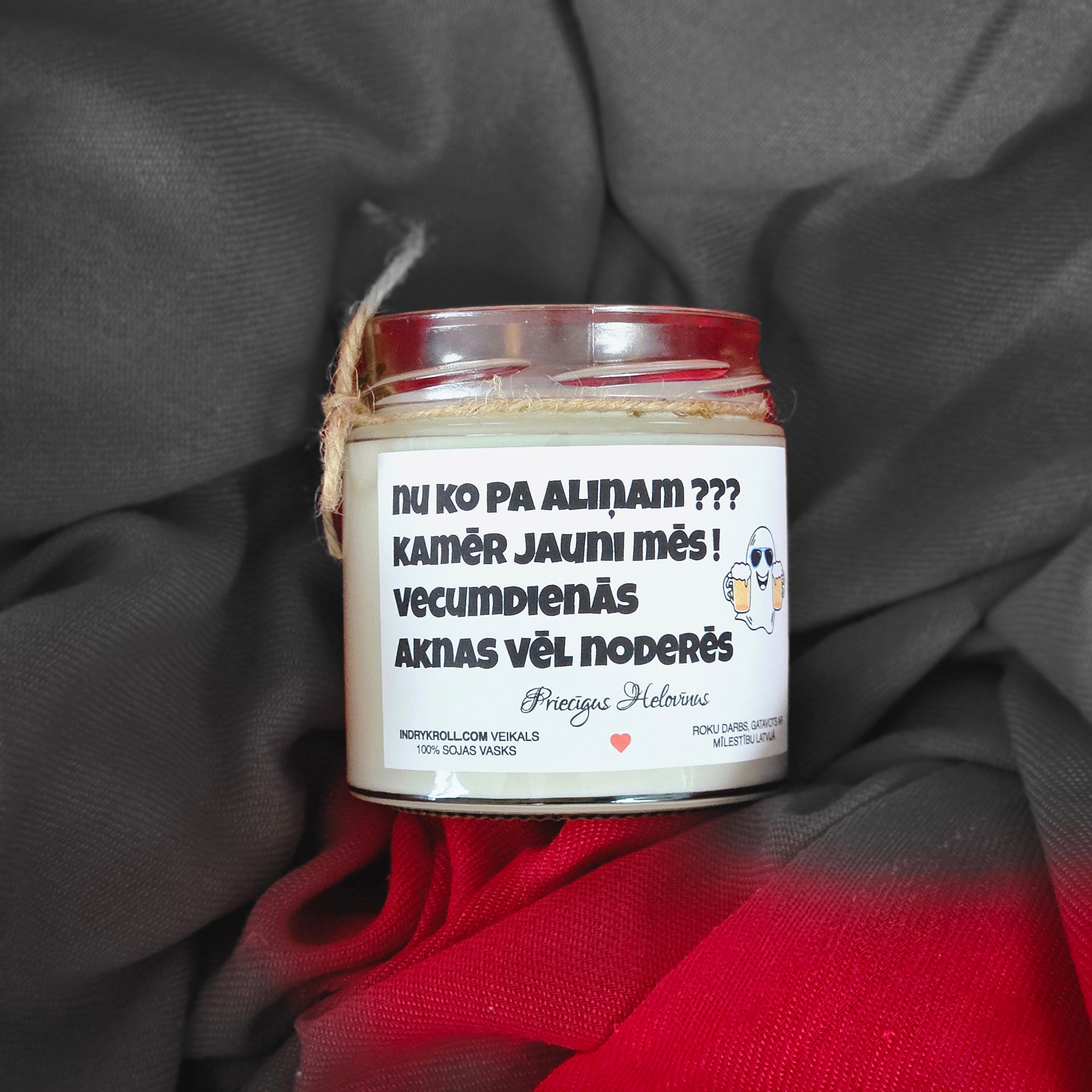 Nu ko pa aliņam??? | 100% Sojas svece ar koka dakti | Laba dāvana
