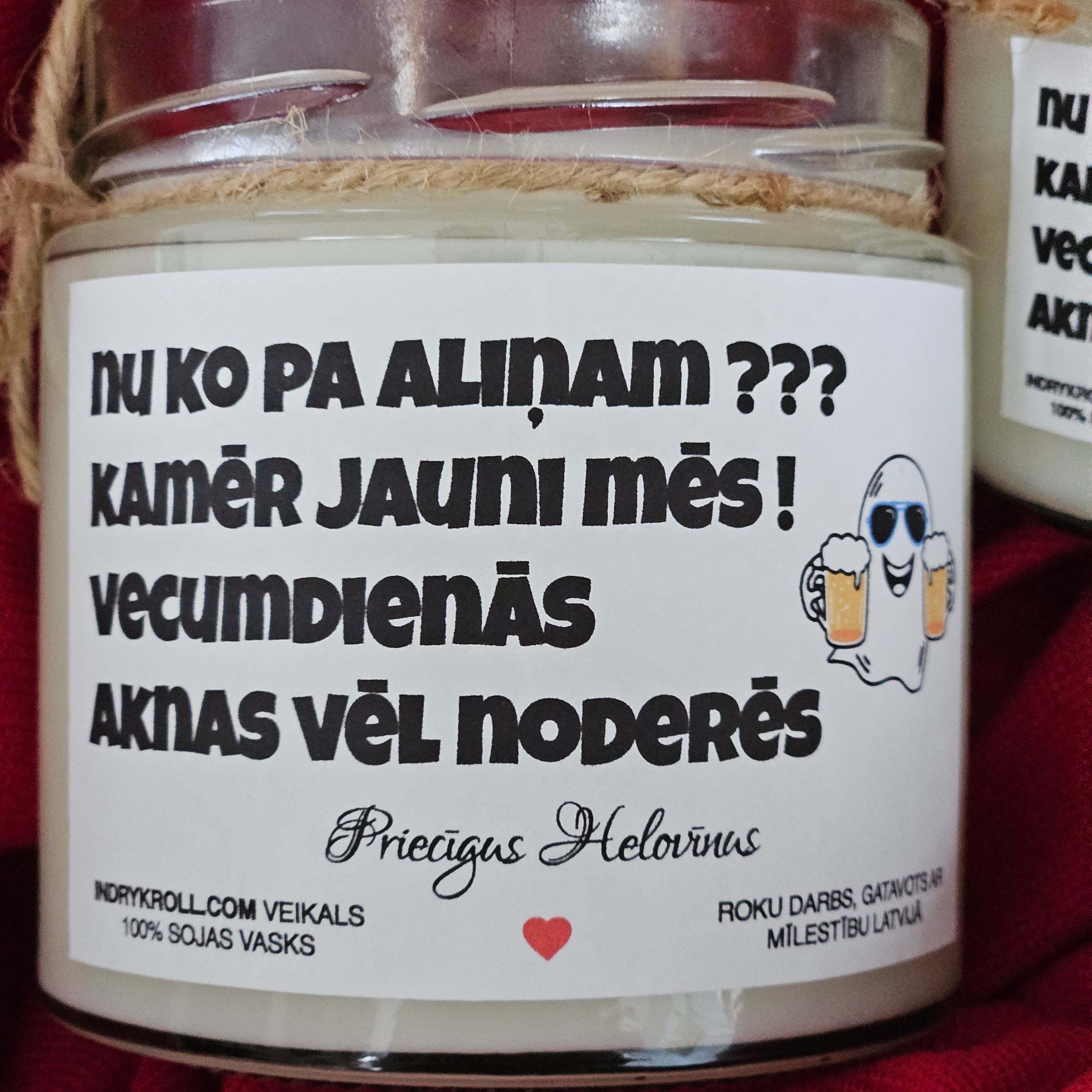 Nu ko pa aliņam??? | 100% Sojas svece ar koka dakti | Laba dāvana