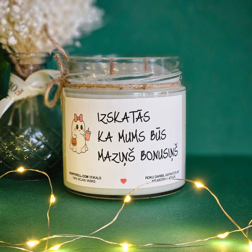 Gaidam mazuli | Sojas svece ar koka dakti