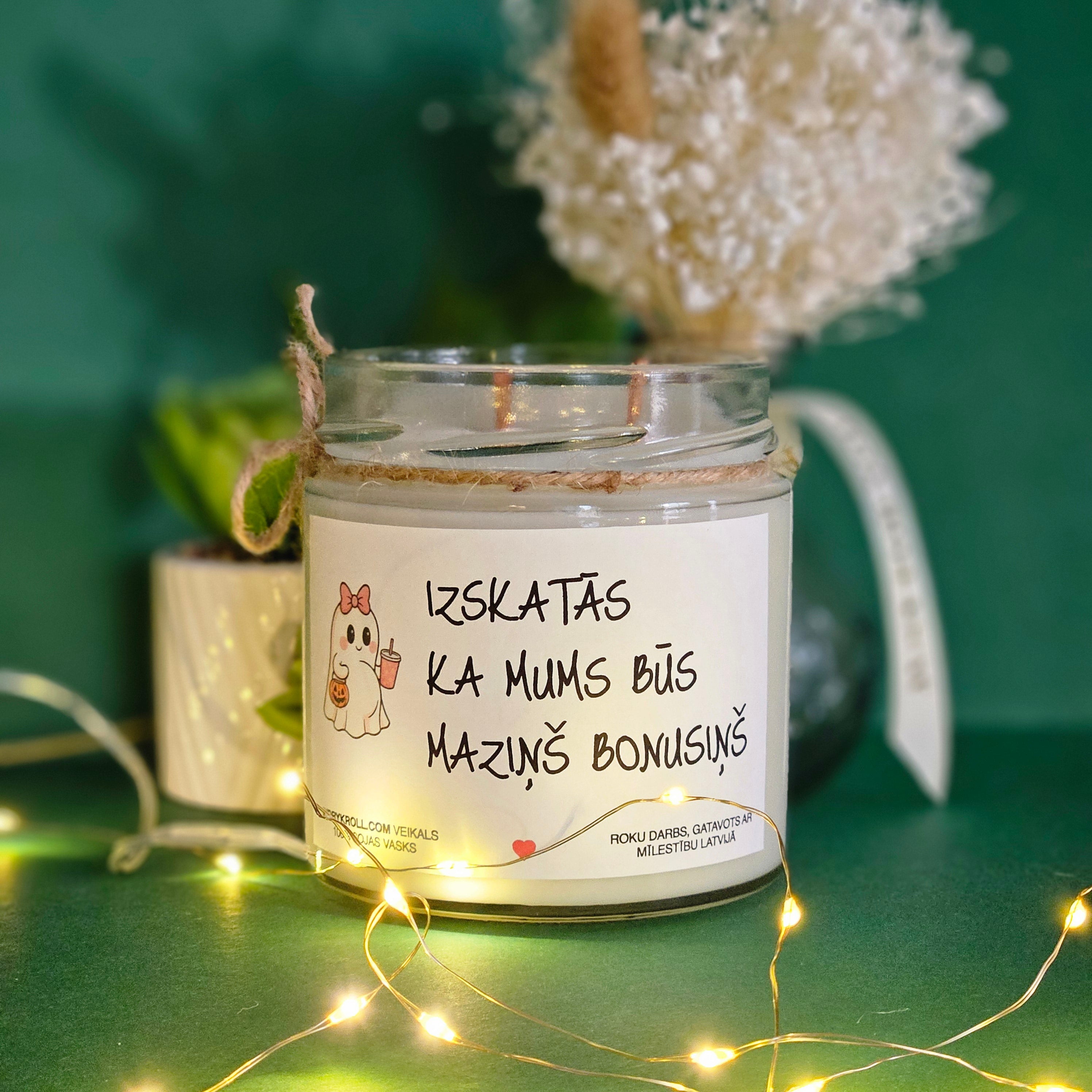 Gaidam mazuli | Sojas svece ar koka dakti