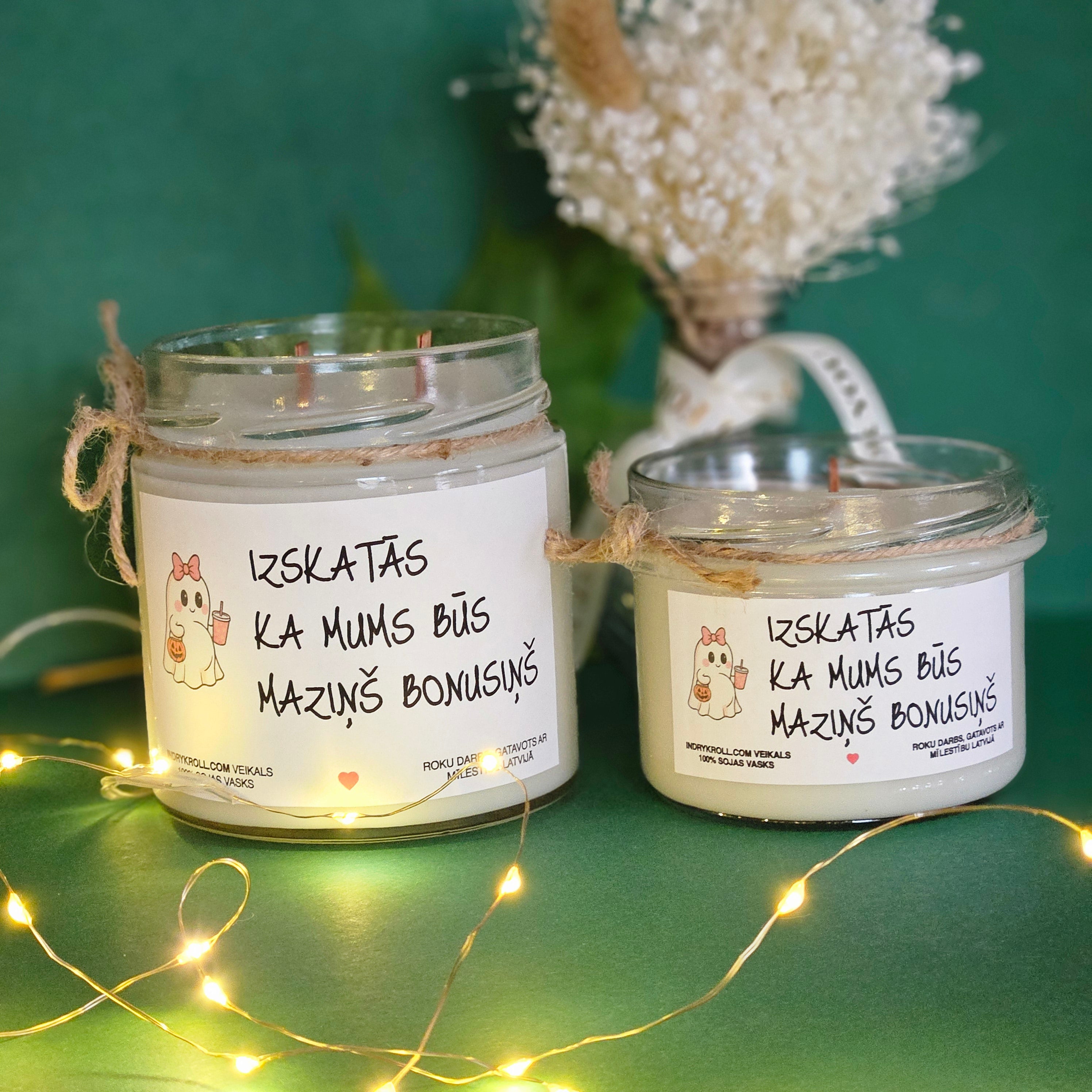 Gaidam mazuli | Sojas svece ar koka dakti