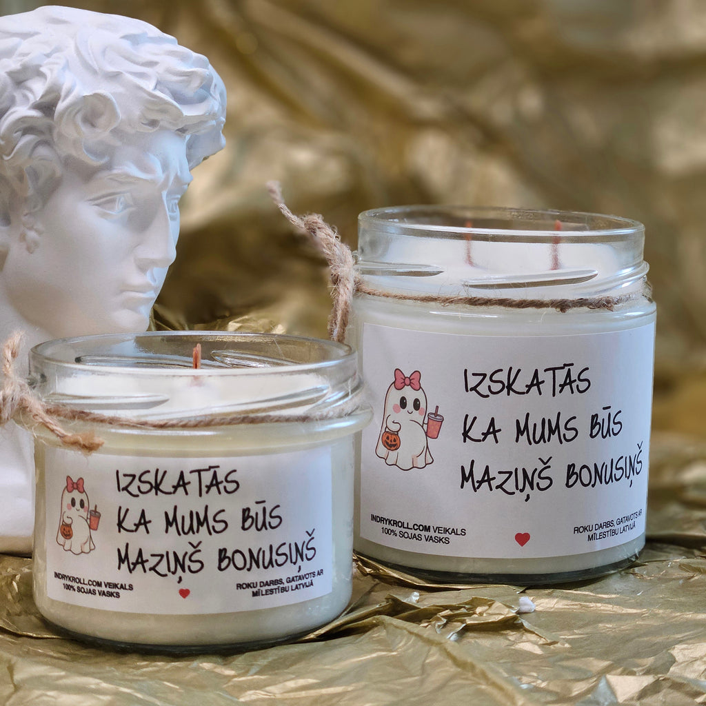 Gaidam mazuli | Sojas svece ar koka dakti