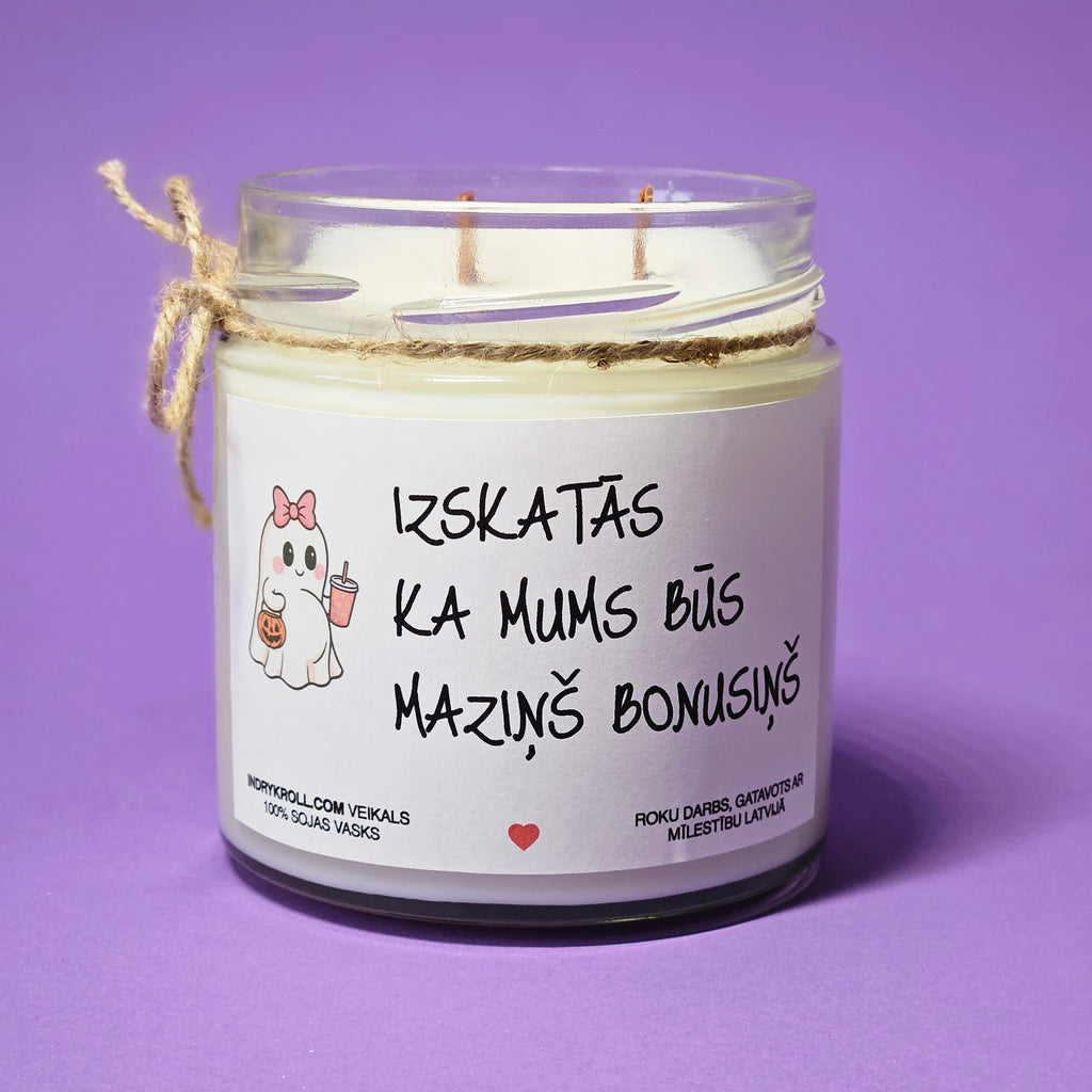 Gaidam mazuli | Sojas svece ar koka dakti