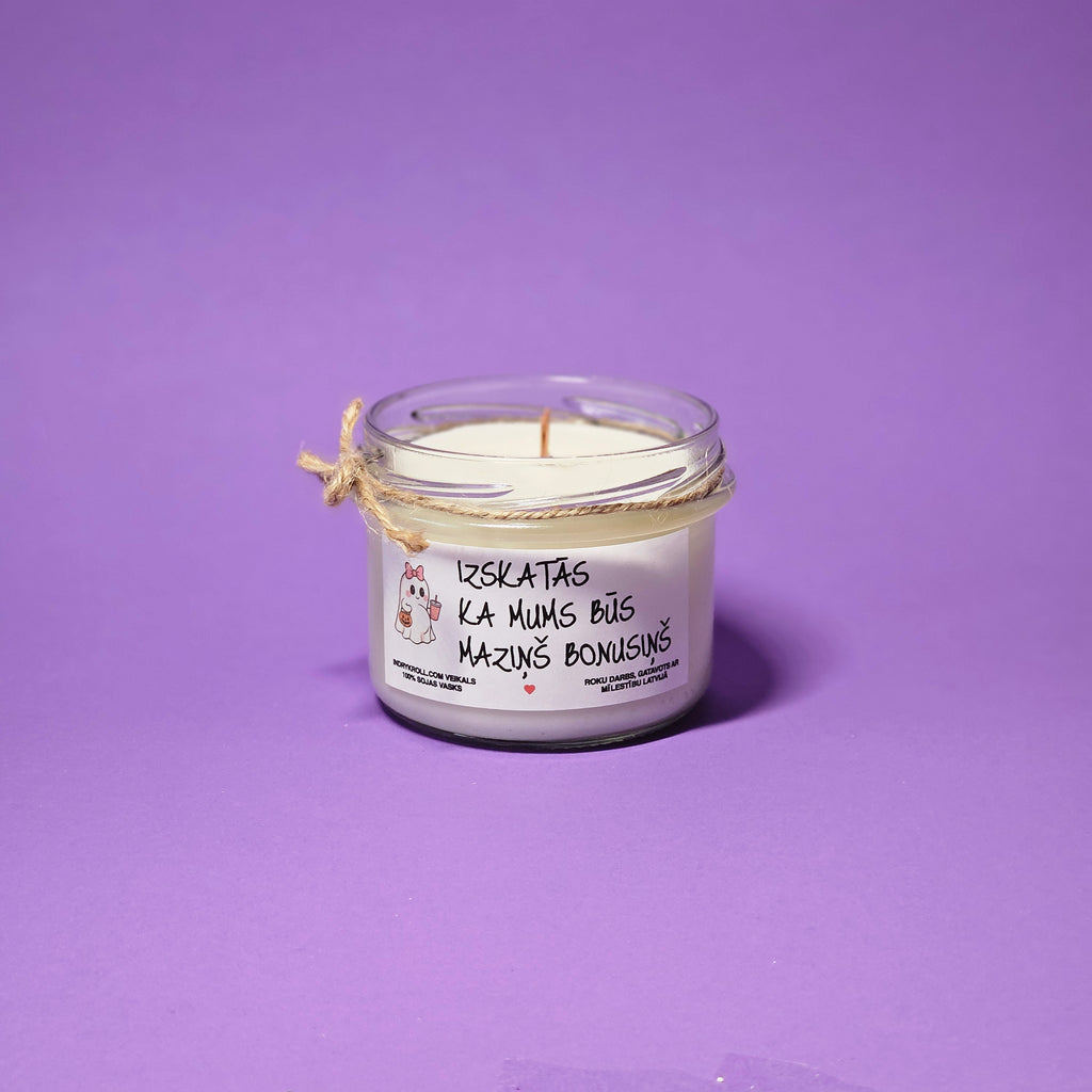 Gaidam mazuli | Sojas svece ar koka dakti