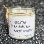 Gaidam mazuli | Sojas svece ar koka dakti