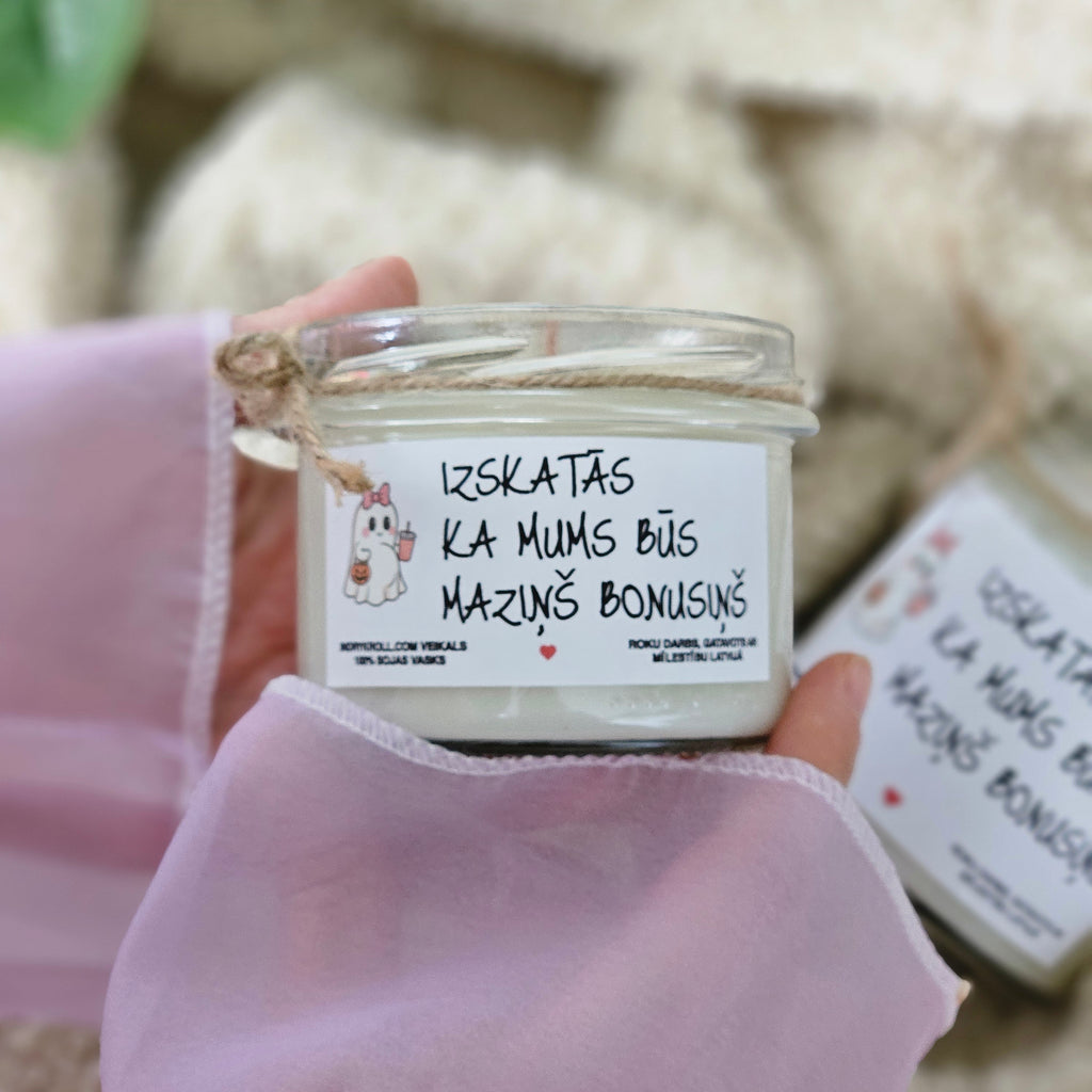 Gaidam mazuli | Sojas svece ar koka dakti