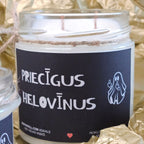 Priecīgus Helovīnus | Sojas svece ar koka dakti - Eko produkts