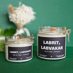 Labrīt, labvakar | Sojas svece ar koka dakti