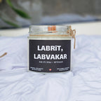 Labrīt, labvakar | Sojas svece ar koka dakti