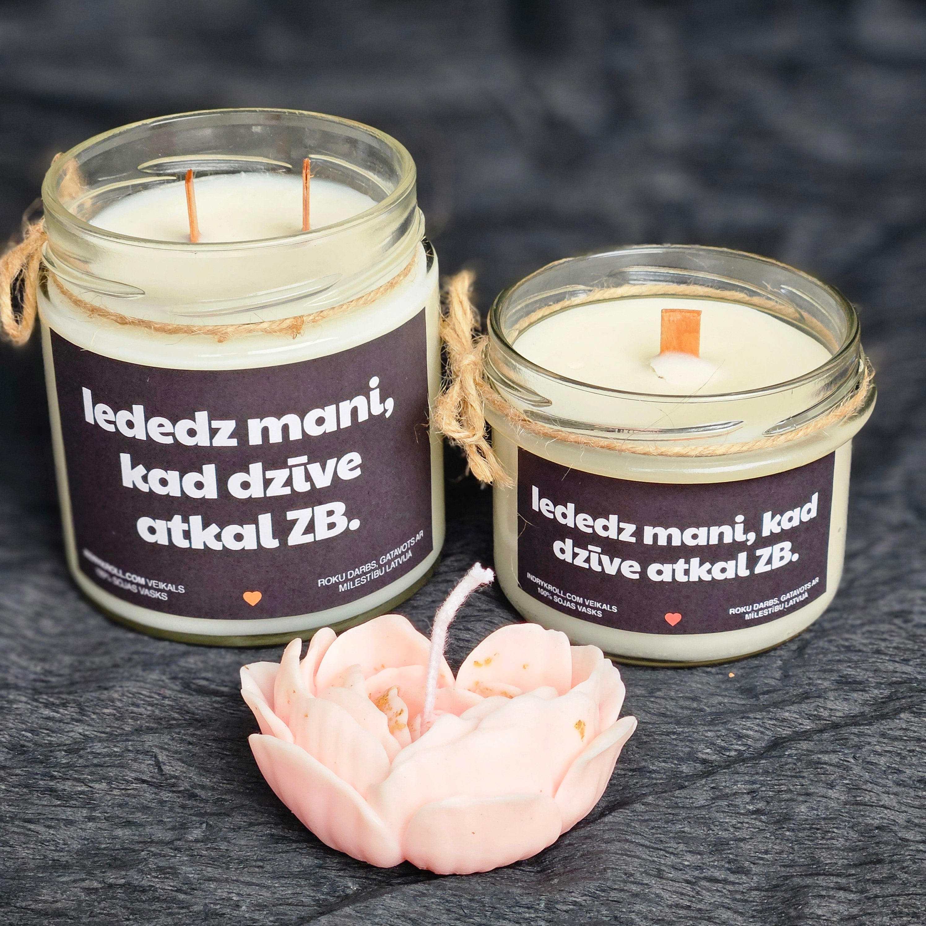 Iededz mani, kad dzīve atkal ZB | Sojas svece ar koka dakti