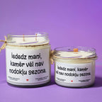 Iededz mani, kamēr vēl nav nodokļu sezona | Sojas svece ar koka dakti