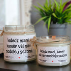 Iededz mani, kamēr vēl nav nodokļu sezona | Sojas svece ar koka dakti