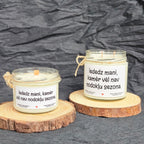 Iededz mani, kamēr vēl nav nodokļu sezona | Sojas svece ar koka dakti