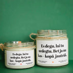 Degu kā nodokļu nauda – skaisti un bez jēgas | Sojas svece ar koka dakti