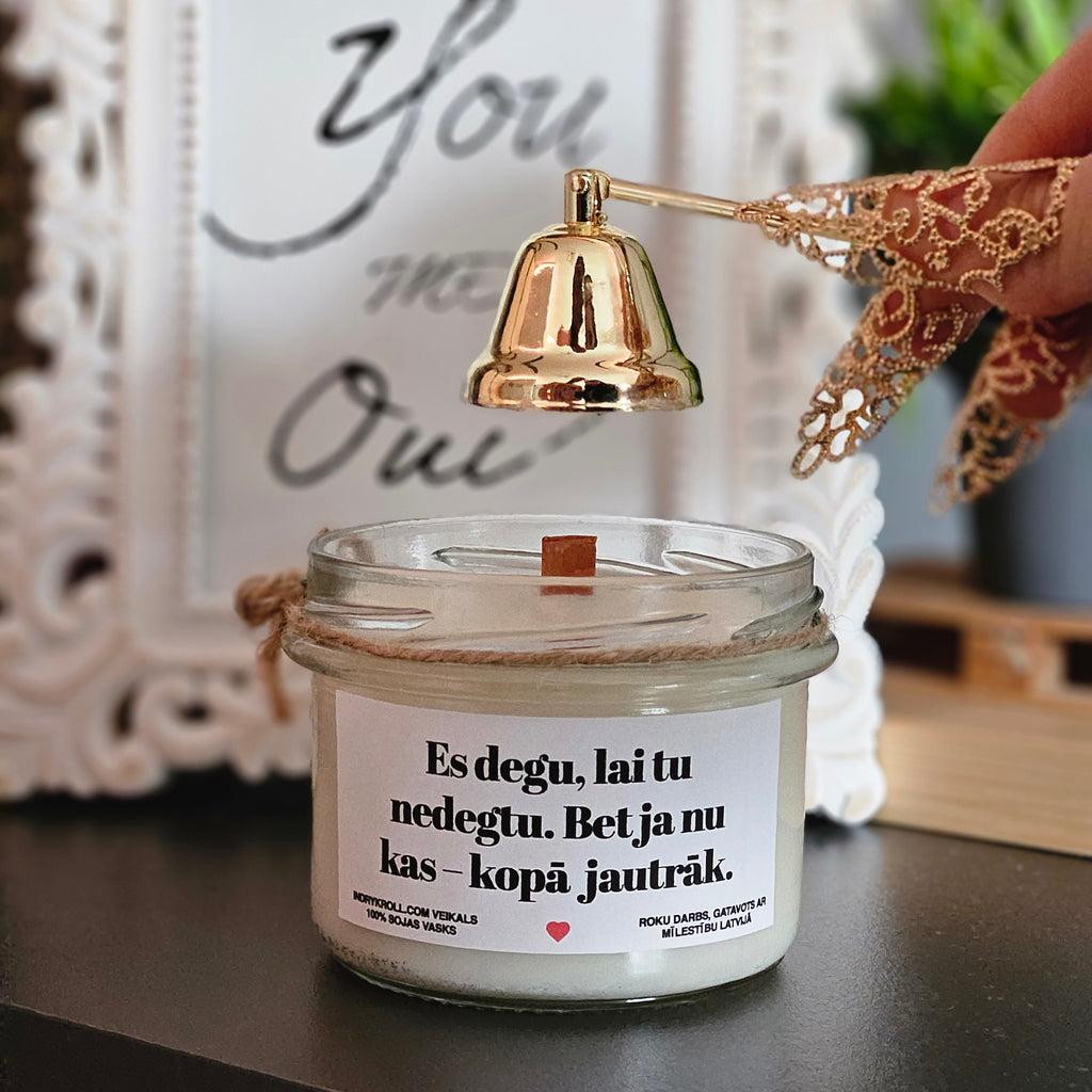 Degu kā nodokļu nauda – skaisti un bez jēgas | Sojas svece ar koka dakti