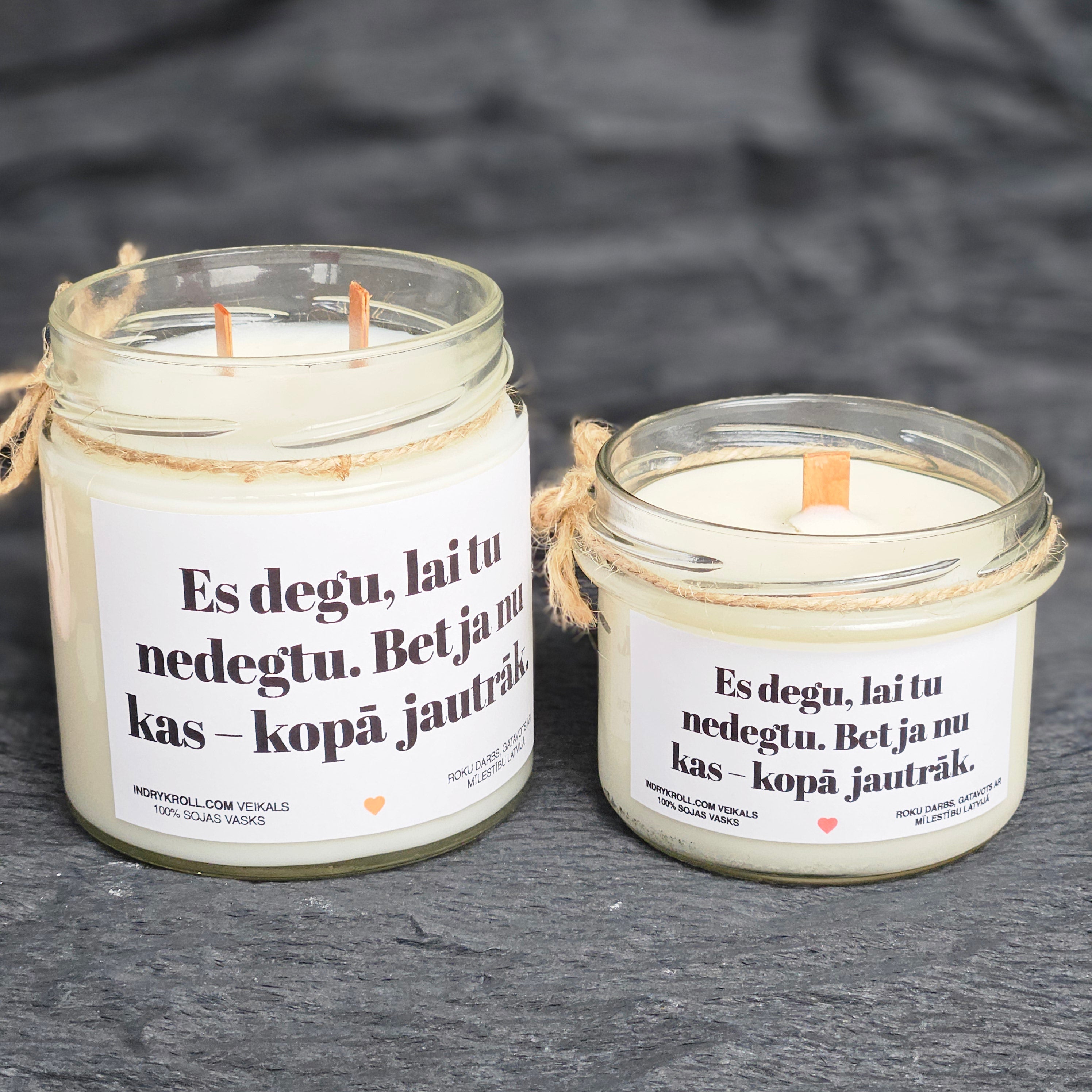 Degu kā nodokļu nauda – skaisti un bez jēgas | Sojas svece ar koka dakti